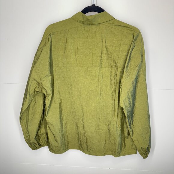 NWOT Athleta Lunar Shine Button Down Shirt in Picoline Olive - Picture 3 of 11